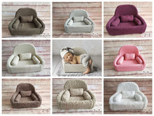 Load image into Gallery viewer, Newborn Photography Baby Sofa Mini Posing Baby Seats Newborn Full Moon Photo Props Soft Kids Chair Unisex Posing Sofa Baskets