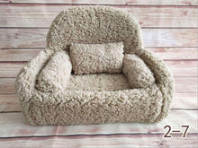 Load image into Gallery viewer, Newborn Photography Baby Sofa Mini Posing Baby Seats Newborn Full Moon Photo Props Soft Kids Chair Unisex Posing Sofa Baskets