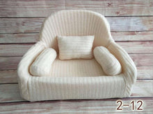 Load image into Gallery viewer, Newborn Photography Baby Sofa Mini Posing Baby Seats Newborn Full Moon Photo Props Soft Kids Chair Unisex Posing Sofa Baskets