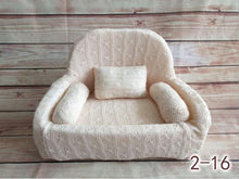Load image into Gallery viewer, Newborn Photography Baby Sofa Mini Posing Baby Seats Newborn Full Moon Photo Props Soft Kids Chair Unisex Posing Sofa Baskets