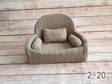 Load image into Gallery viewer, Newborn Photography Baby Sofa Mini Posing Baby Seats Newborn Full Moon Photo Props Soft Kids Chair Unisex Posing Sofa Baskets