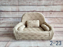 Load image into Gallery viewer, Newborn Photography Baby Sofa Mini Posing Baby Seats Newborn Full Moon Photo Props Soft Kids Chair Unisex Posing Sofa Baskets